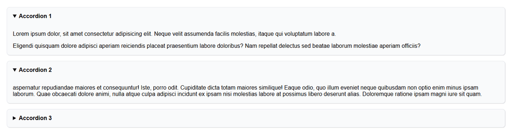 Toggling HTML accordions open or close. Toggling HTML accordions open or close.