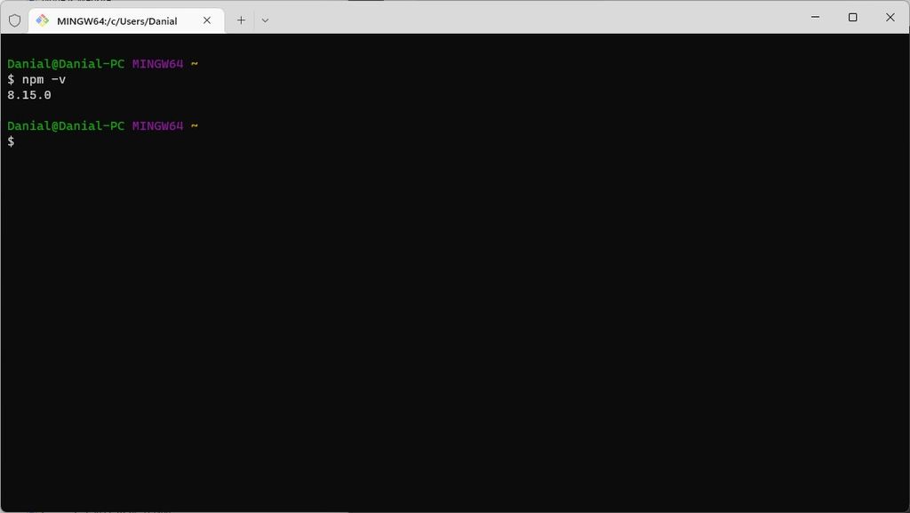 Using the npm -v command to check the currently installed version of npm. Using the npm -v command to check the currently installed version of npm.