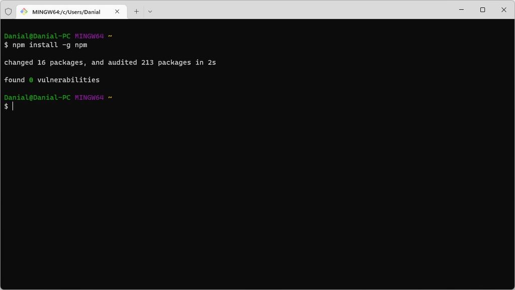Using the npm install -g npm command to download and install the latest version of npm. Using the npm install -g npm command to download and install the latest version of npm.