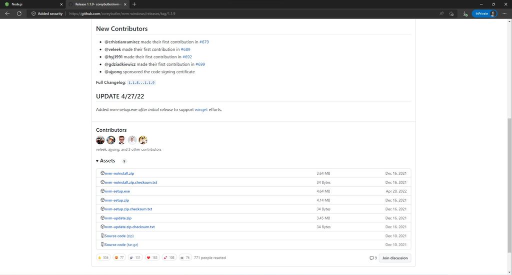 Downloading nvm-windows from GitHub. Downloading nvm-windows from GitHub.