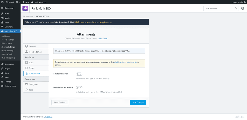 Sitemap Settings > Attachments tab. Sitemap Settings > Attachments tab.