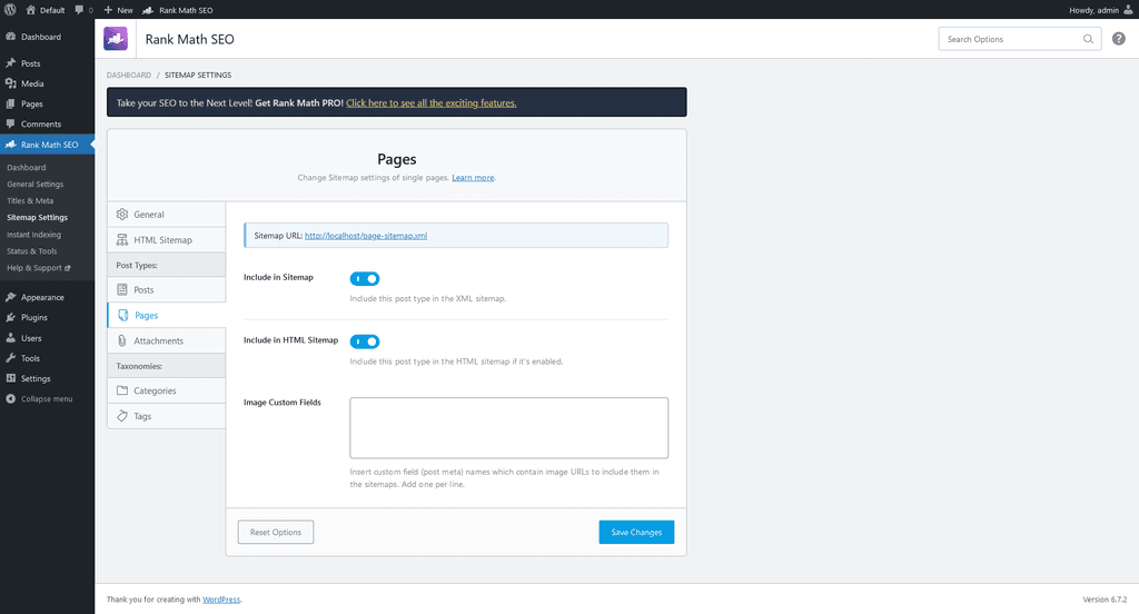 Sitemap Settings > Pages tab. Sitemap Settings > Pages tab.