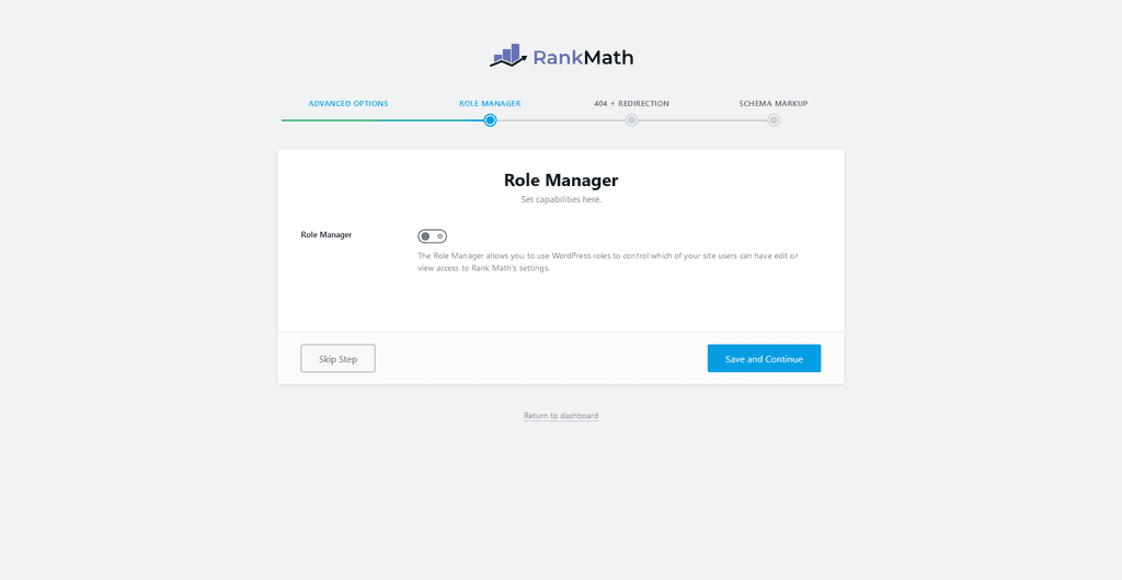 Setup wizard β Role Manager. Setup wizard β Role Manager.