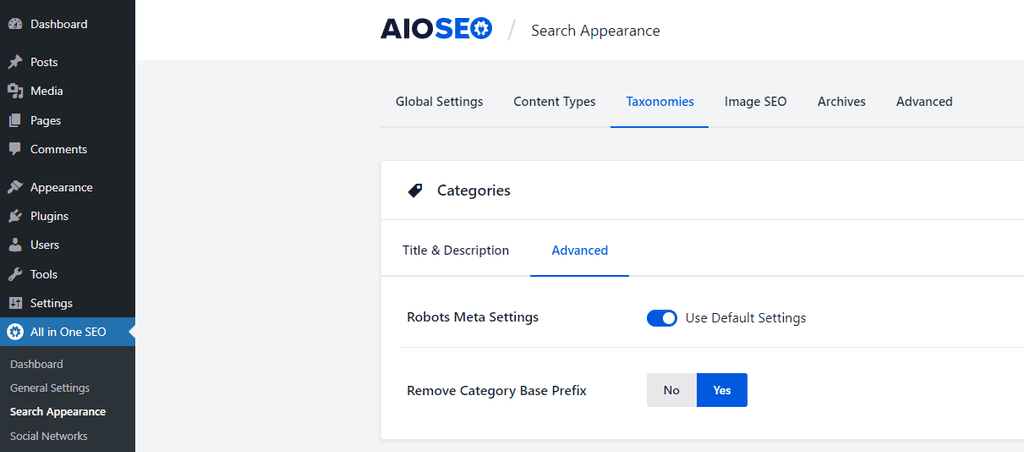 Removing category base from WordPress URL with All in One SEO plugin. Removing category base from WordPress URL with All in One SEO plugin.